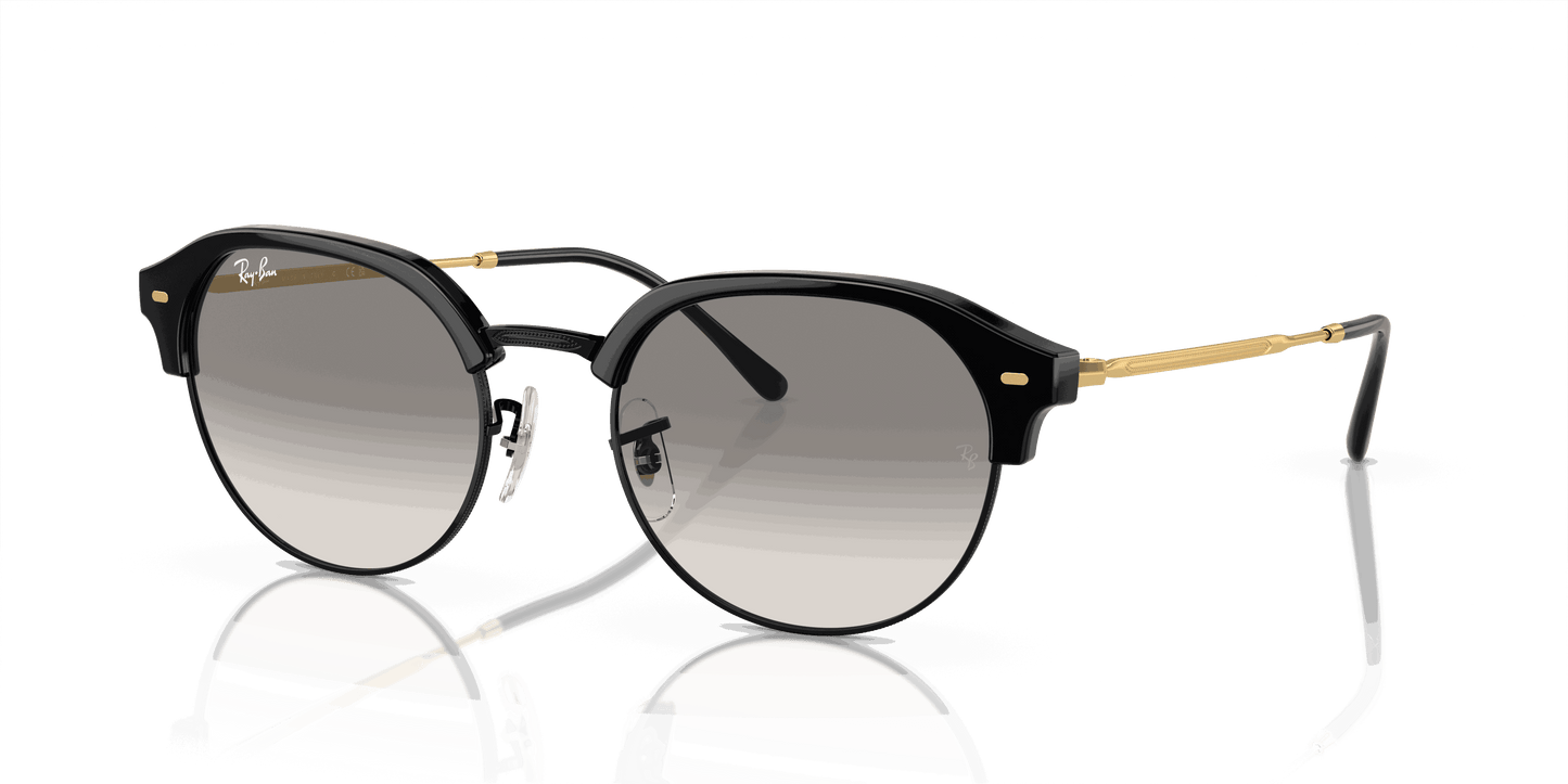 [Clear/Grey Lenses, Polished Black On Gold Frame]