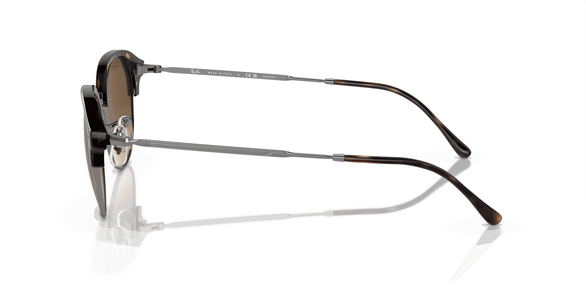 [Brown Lenses, Polished Havana On Gunmetal Frame]
