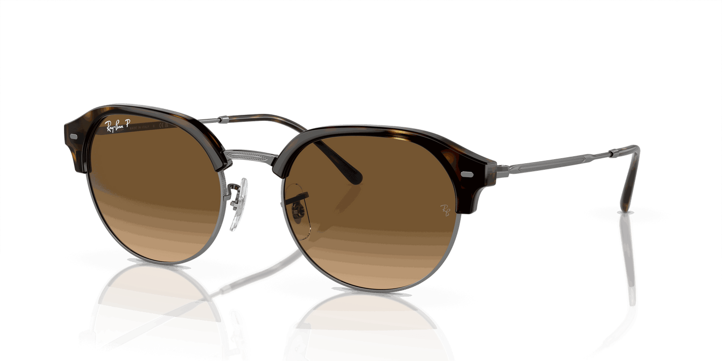 [Brown Lenses, Polished Havana On Gunmetal Frame]
