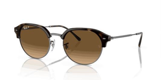 [Brown Lenses, Polished Havana On Gunmetal Frame]