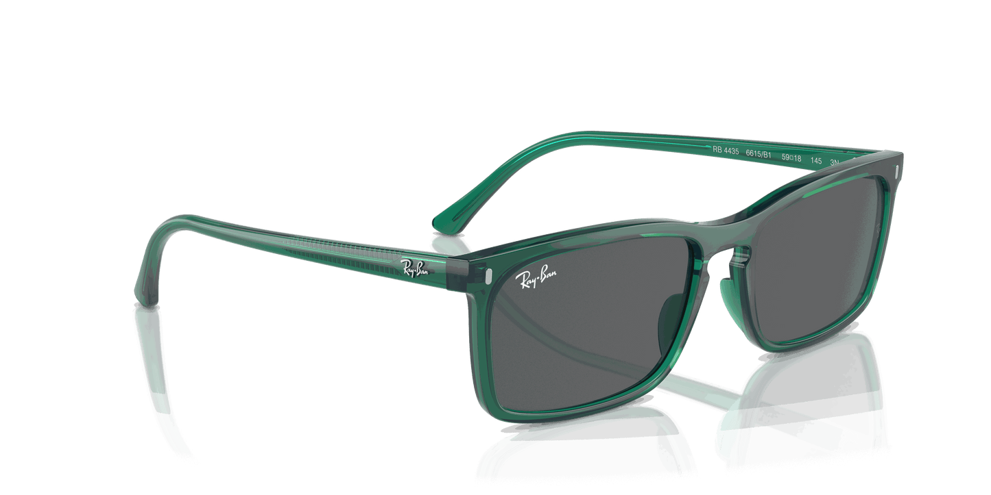 [Dark Grey Lenses, Polished Transparent Green Frame]