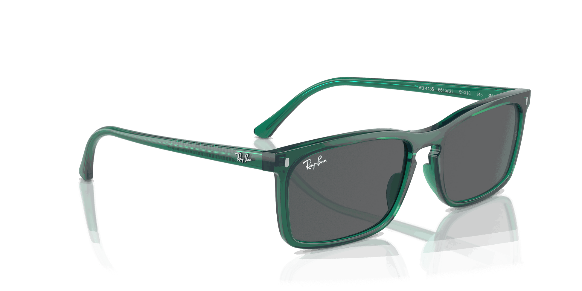[Dark Grey Lenses, Polished Transparent Green Frame]