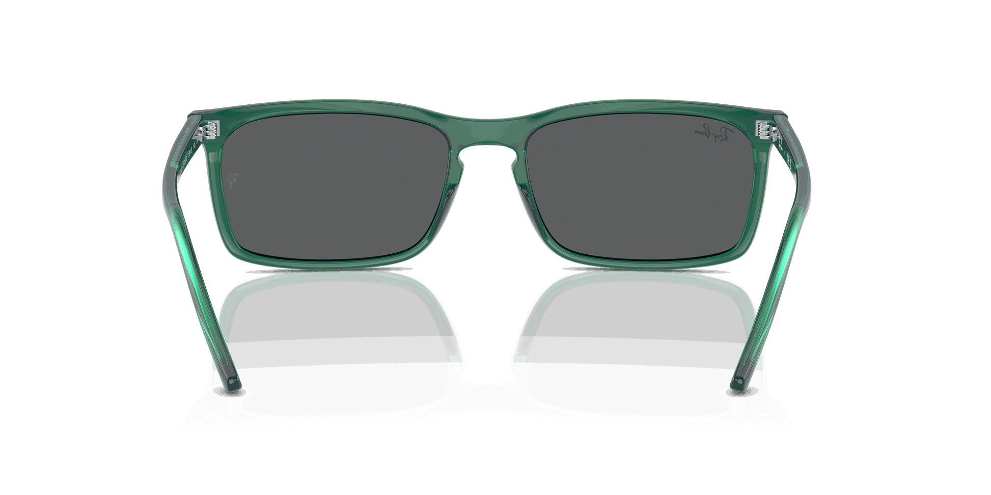 [Dark Grey Lenses, Polished Transparent Green Frame]