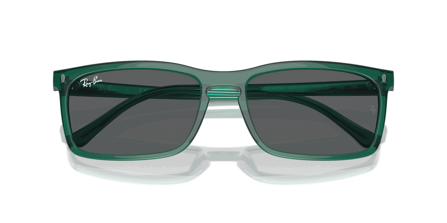 [Dark Grey Lenses, Polished Transparent Green Frame]