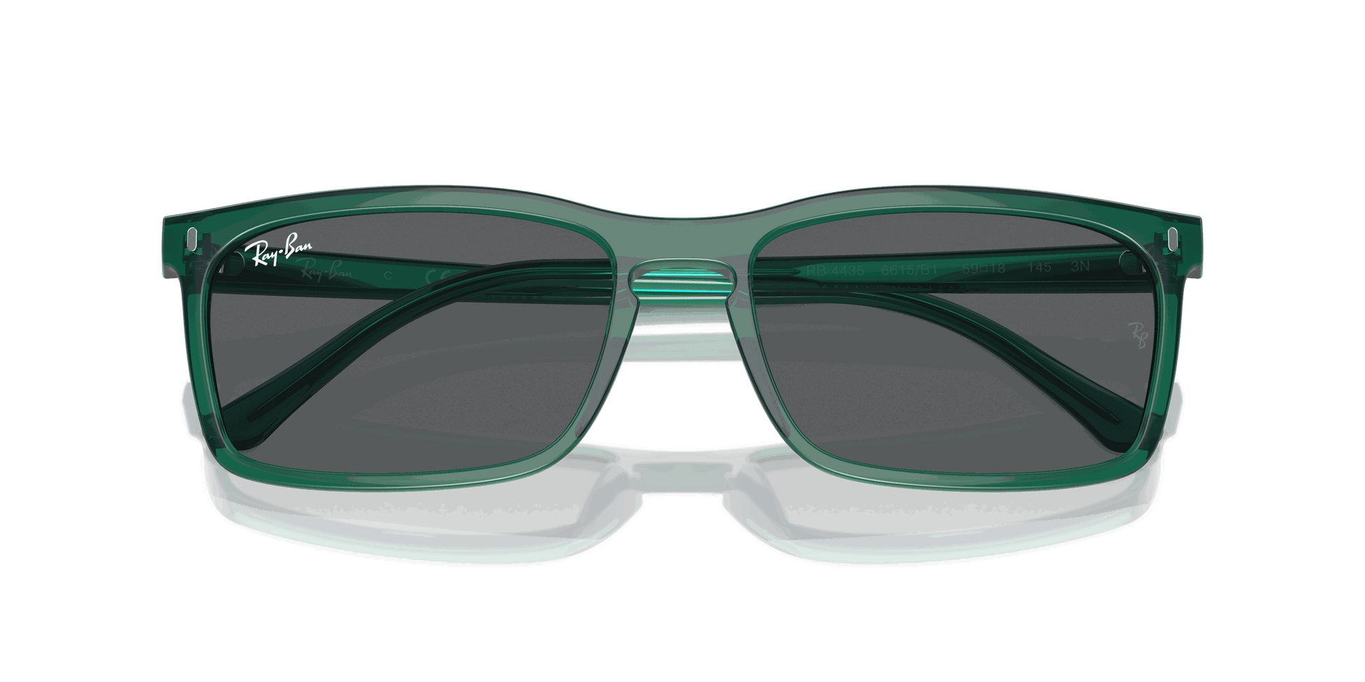 [Dark Grey Lenses, Polished Transparent Green Frame]