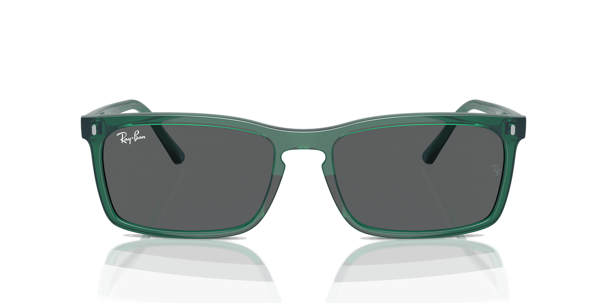 [Dark Grey Lenses, Polished Transparent Green Frame]