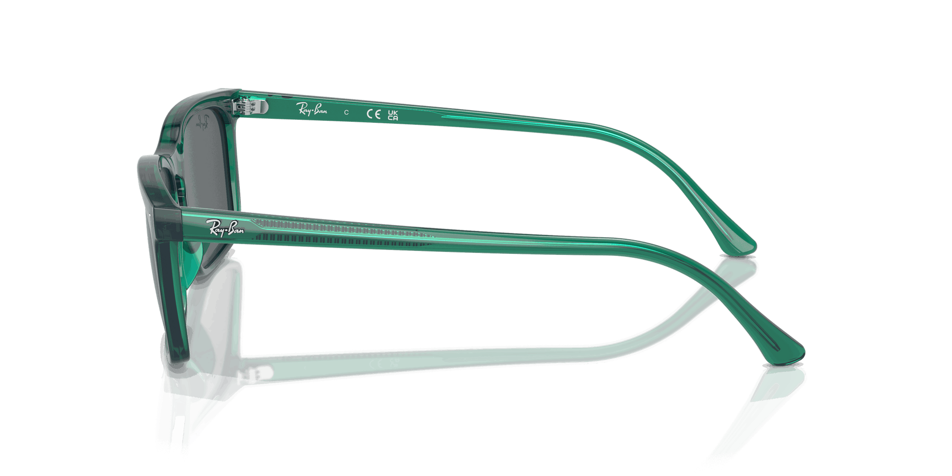 [Dark Grey Lenses, Polished Transparent Green Frame]