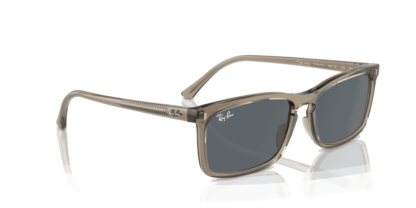[Blue Lenses, Polished Transparent Brown Frame]