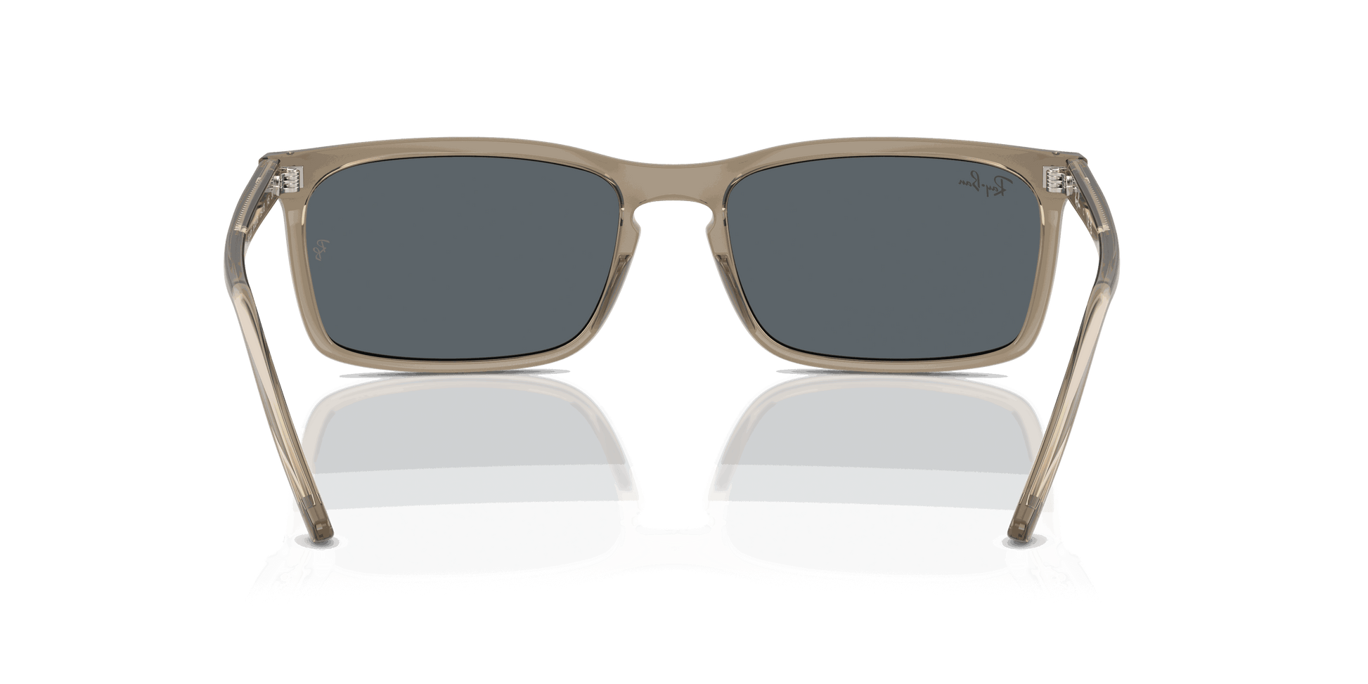 [Blue Lenses, Polished Transparent Brown Frame]