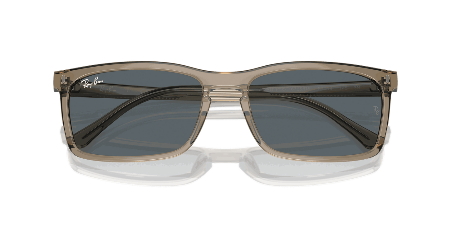 [Blue Lenses, Polished Transparent Brown Frame]