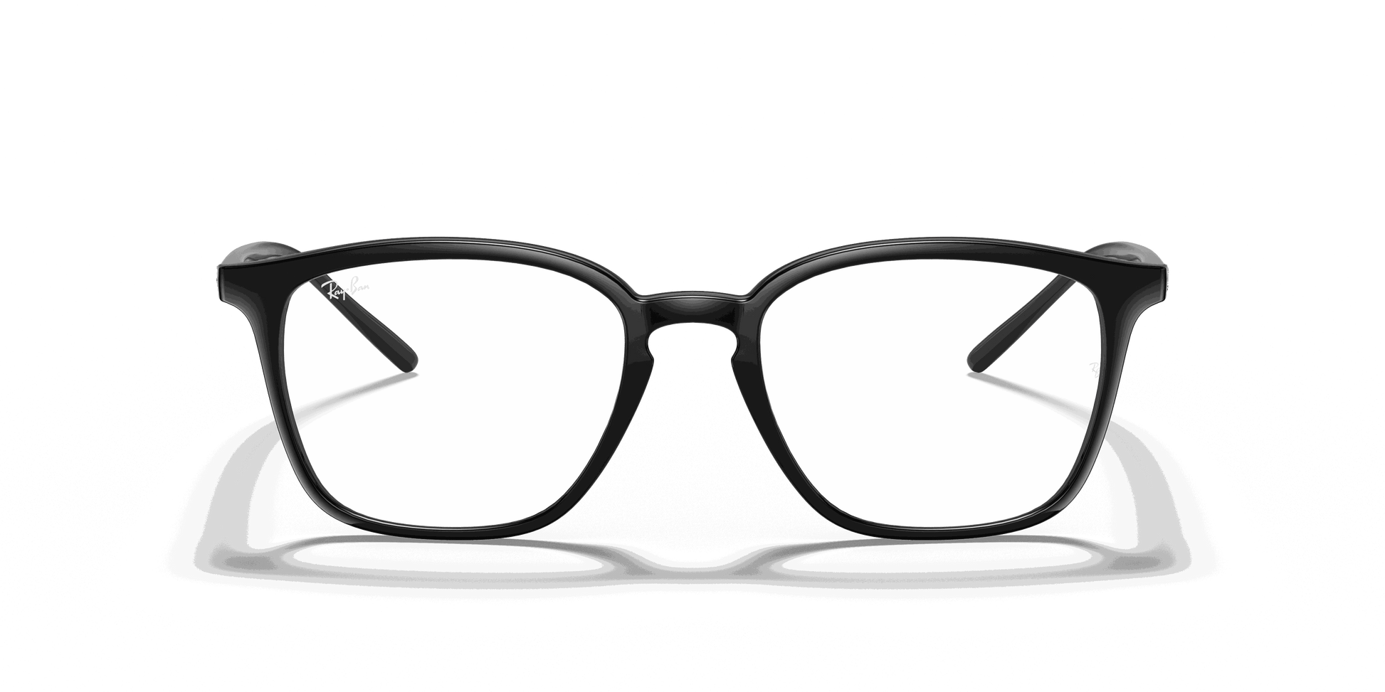 [Clear Lenses, Polished Black Frame]
