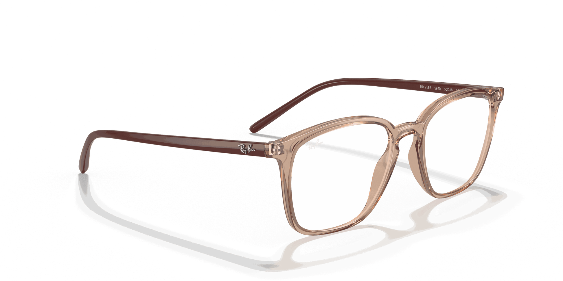 [Clear Lenses, Polished Light Brown Frame]