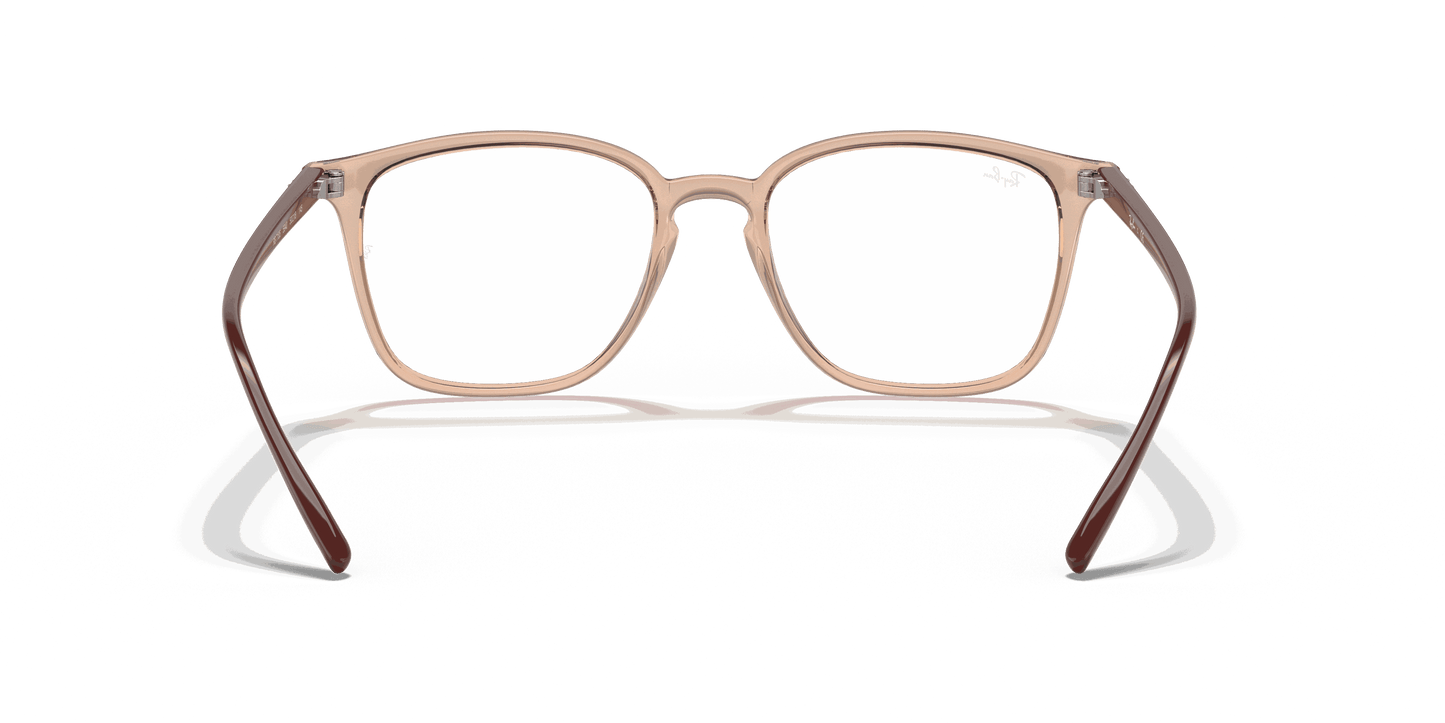 [Clear Lenses, Polished Light Brown Frame]