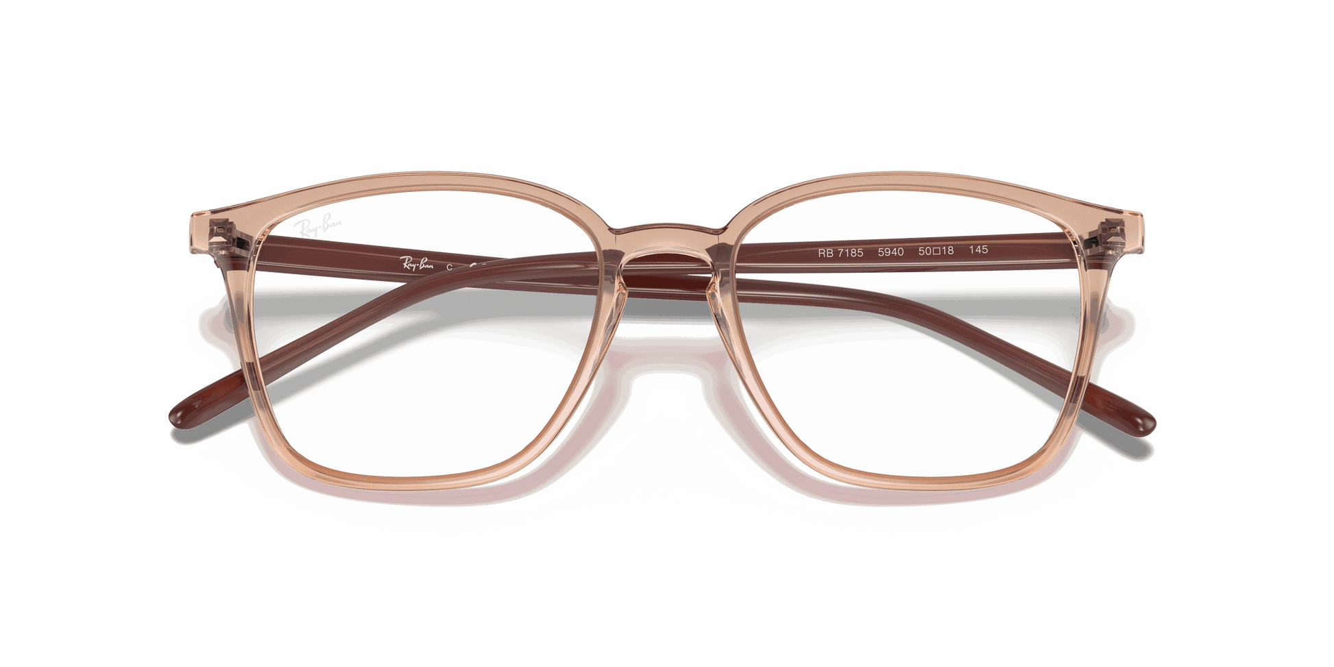[Clear Lenses, Polished Light Brown Frame]