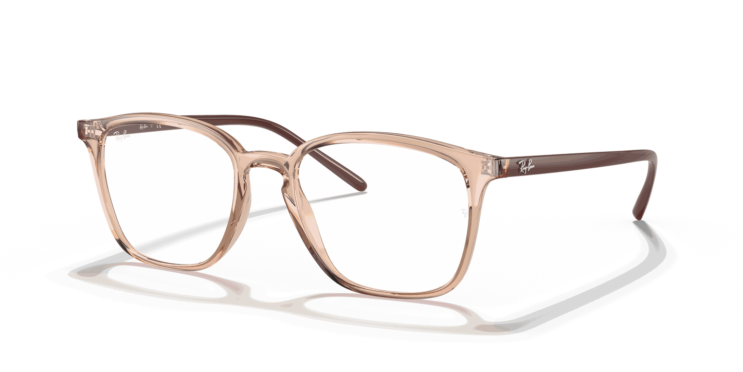 [Clear Lenses, Polished Light Brown Frame]