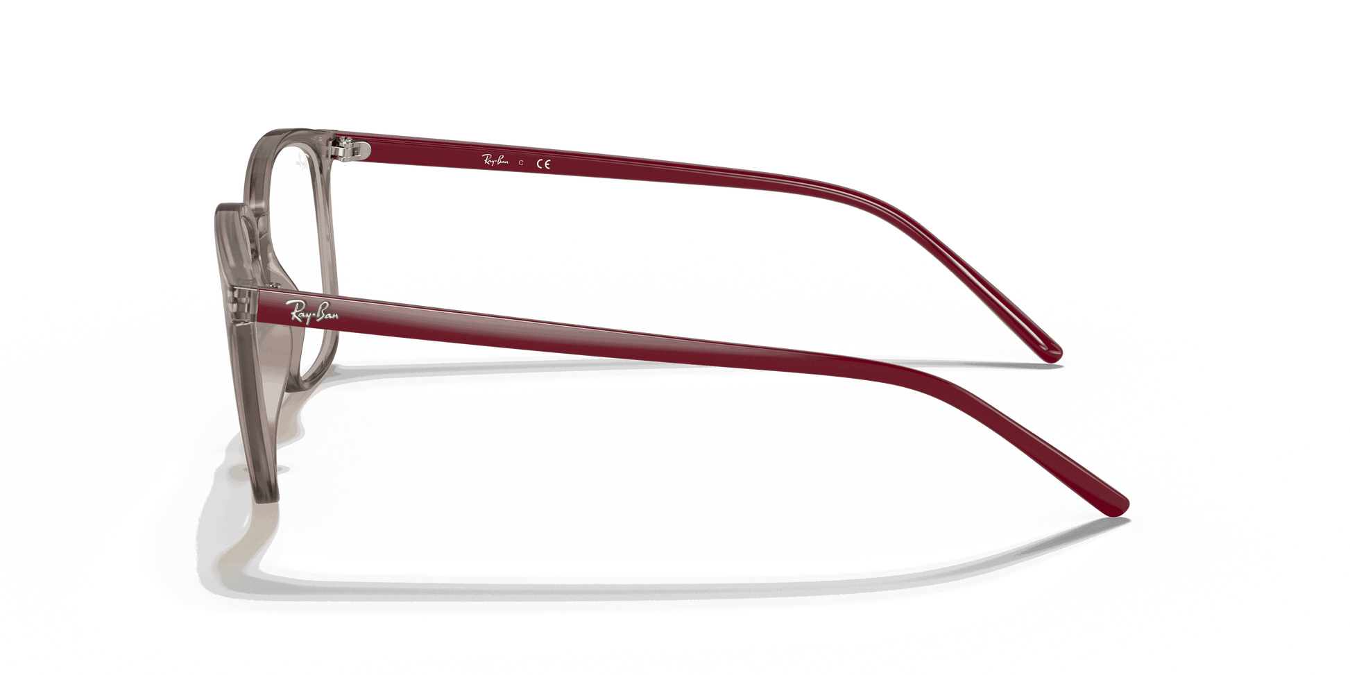 [Clear Lenses, Polished Transparent Grey Frame]