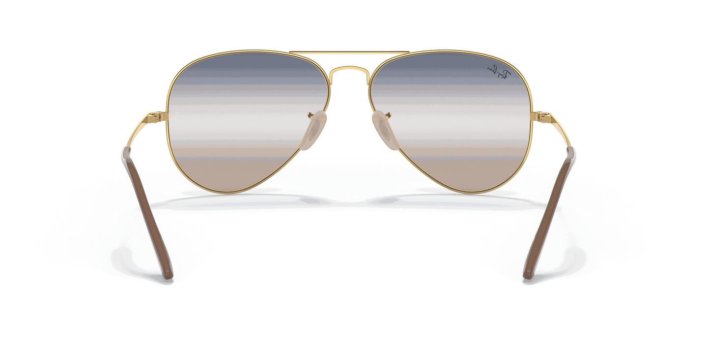 [Blue/Brown Gradient Lenses, Polished Arista Gold Frame]