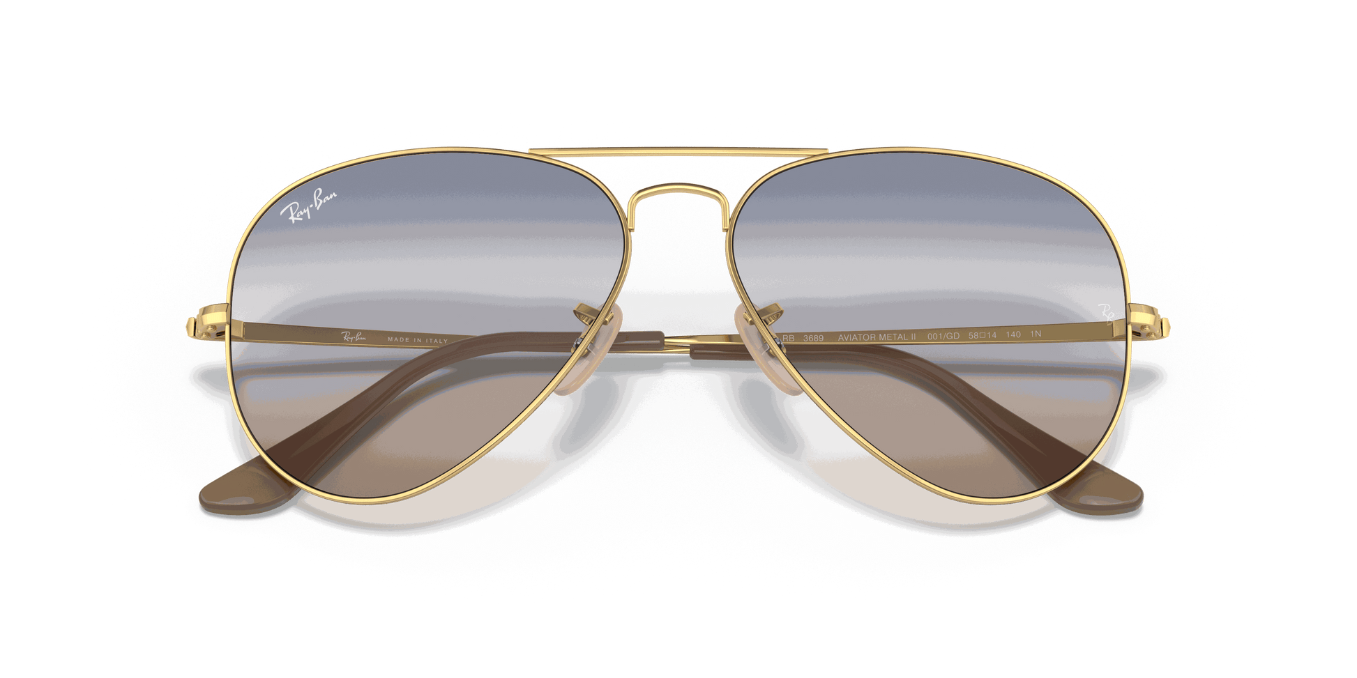 [Blue/Brown Gradient Lenses, Polished Arista Gold Frame]