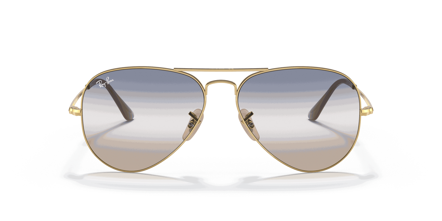 [Blue/Brown Gradient Lenses, Polished Arista Gold Frame]