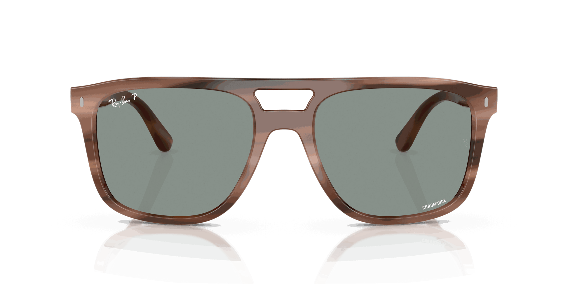 [Polarized Light Blue Lenses, Polished Havana Brown Frame]