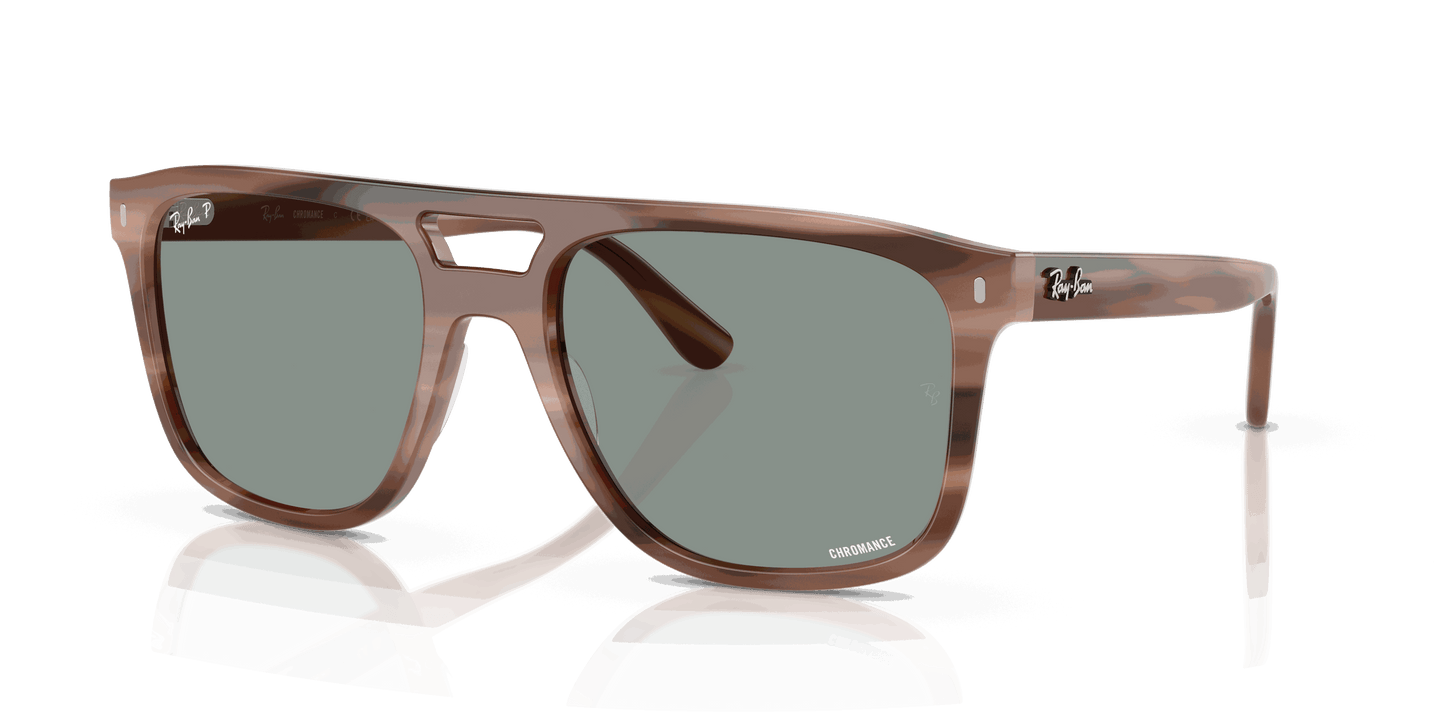 [Polarized Light Blue Lenses, Polished Havana Brown Frame]