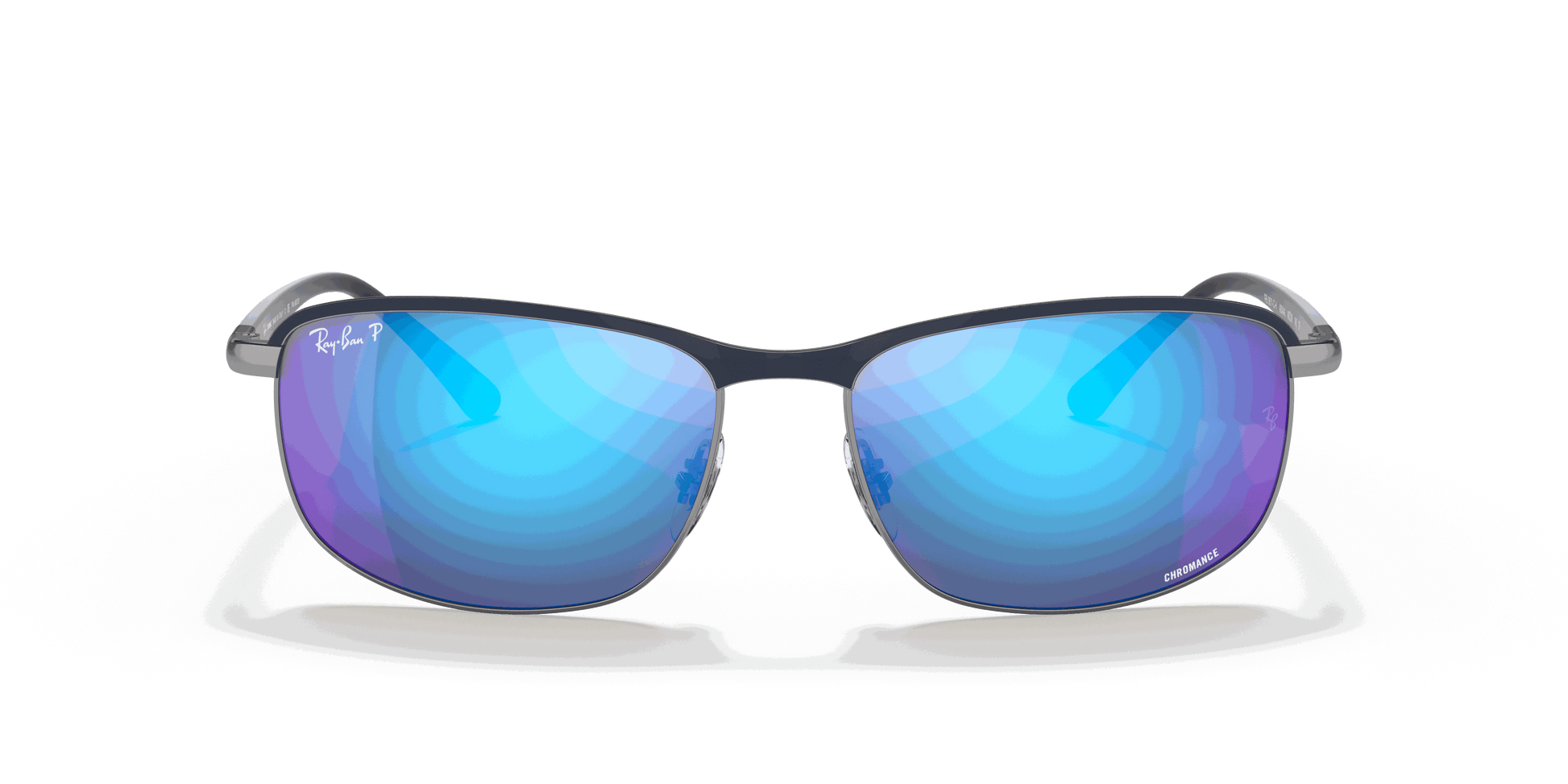 [Grey/Blue Lenses, Matte Blue On Gunmetal Frame]