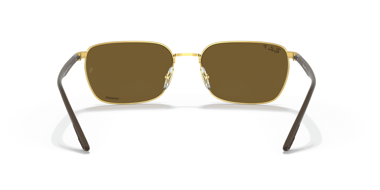 [Brown Lenses, Polished Arista Gold Frame]