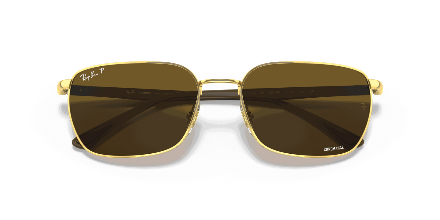 [Brown Lenses, Polished Arista Gold Frame]