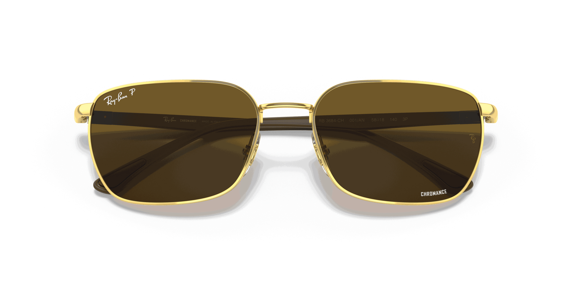 [Brown Lenses, Polished Arista Gold Frame]