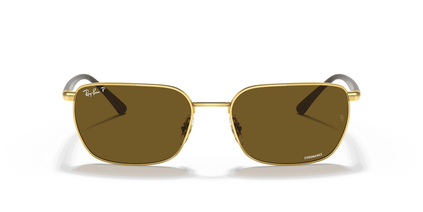 [Brown Lenses, Polished Arista Gold Frame]