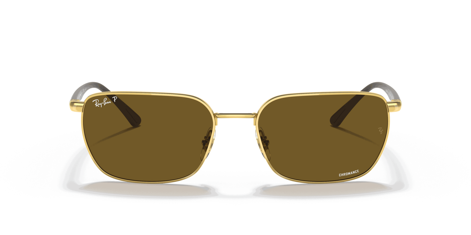 [Brown Lenses, Polished Arista Gold Frame]