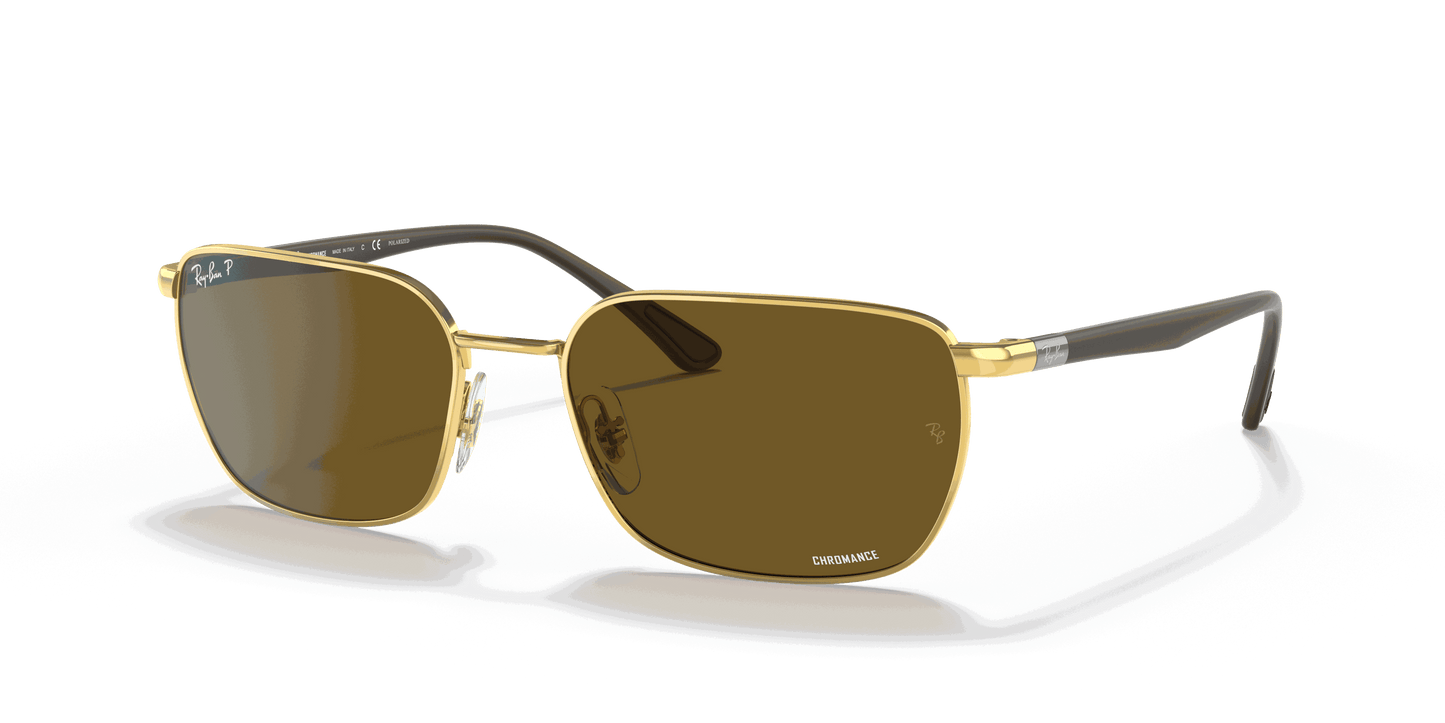 [Brown Lenses, Polished Arista Gold Frame]