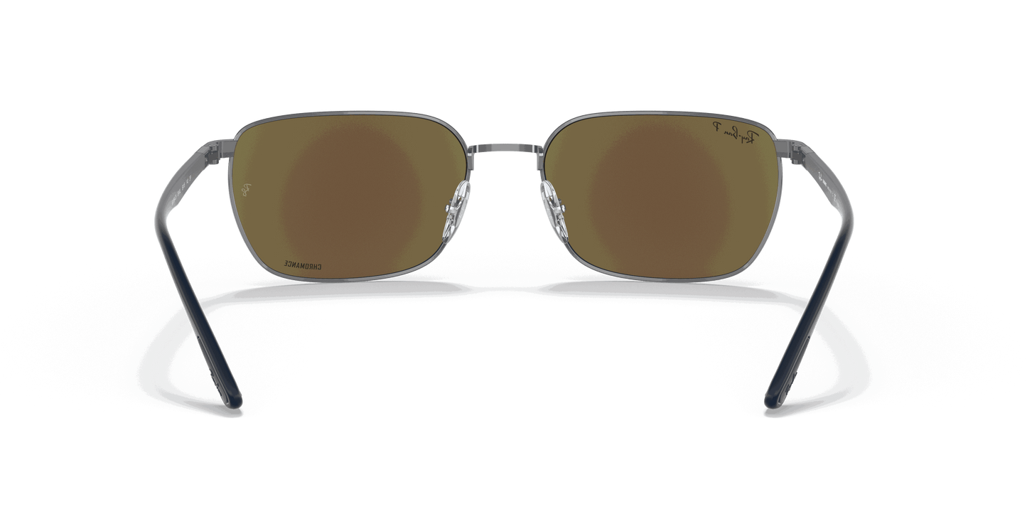 [Grey/Blue Lenses, Polished Gunmetal Frame]