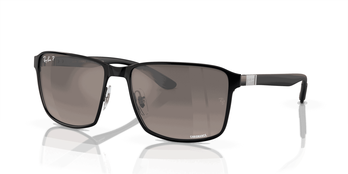 [Grey Lenses, Polished Black On Black Frame]