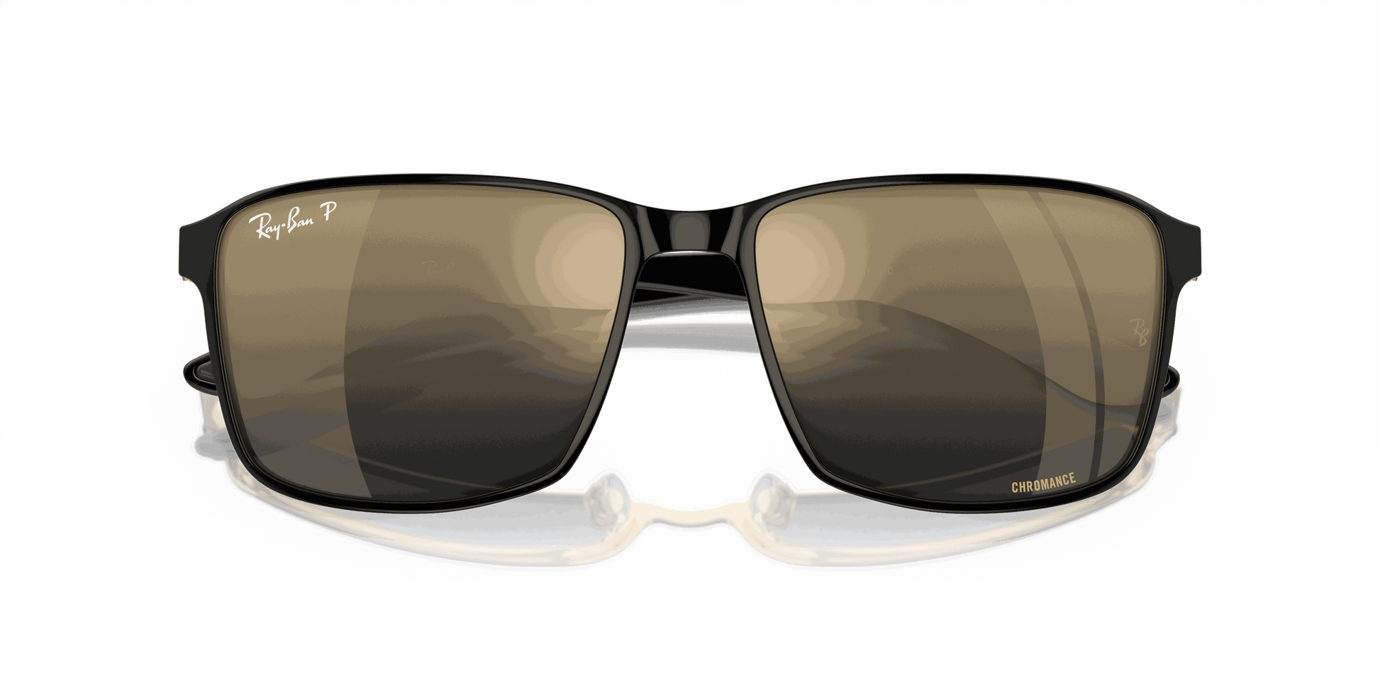 [Blue/Gold Lenses, Polished Black On Gold Frame]
