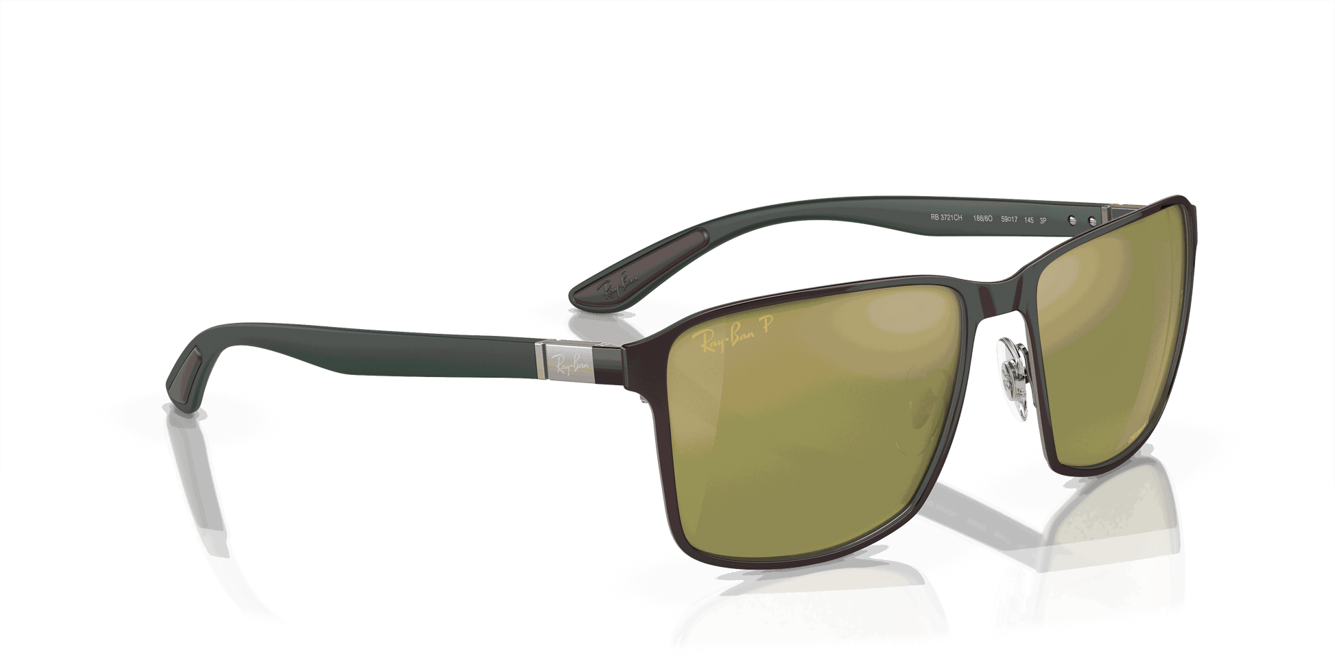 [Green/Gold Lenses, Polished Brown On Gunmetal Frame]