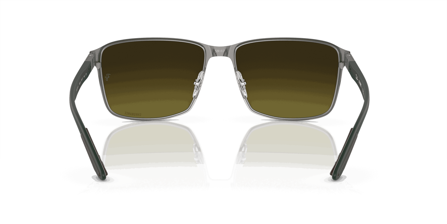 [Green/Gold Lenses, Polished Brown On Gunmetal Frame]