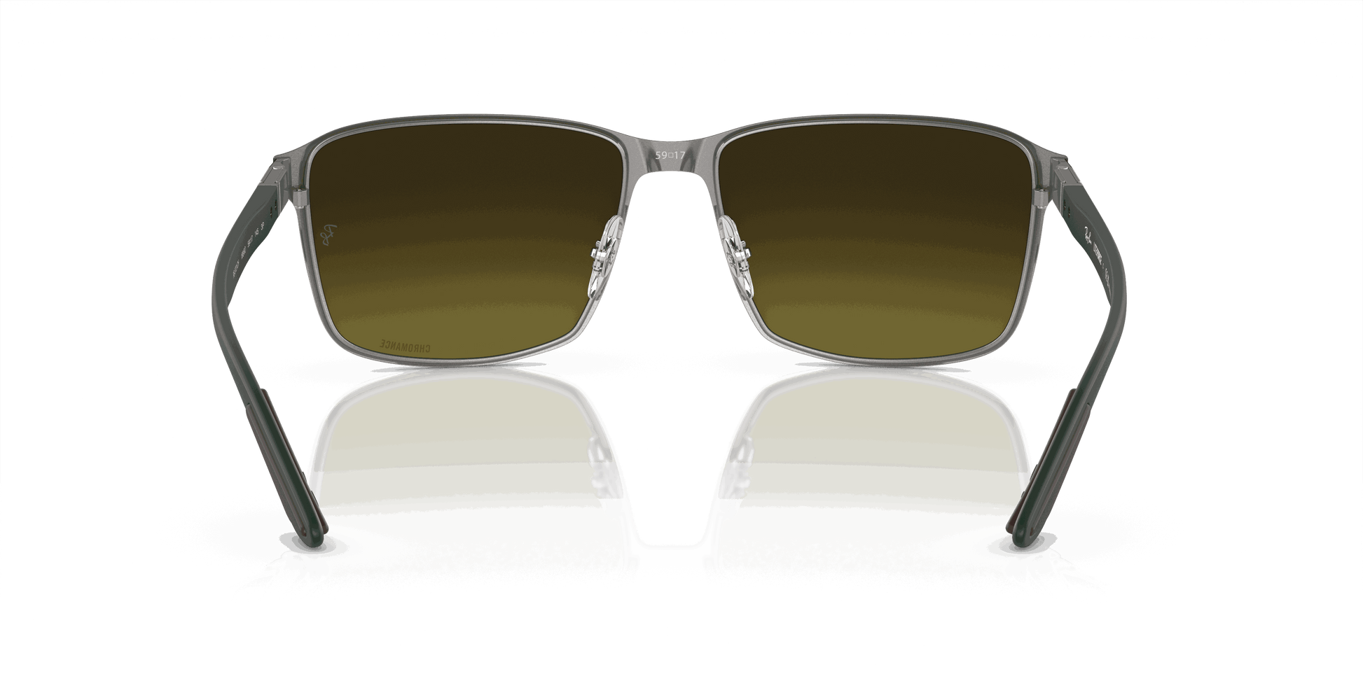[Green/Gold Lenses, Polished Brown On Gunmetal Frame]