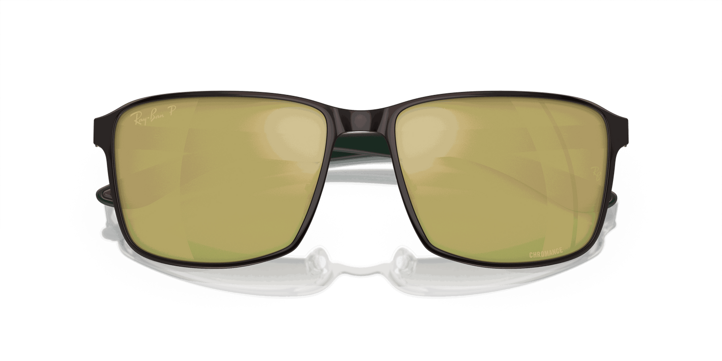 [Green/Gold Lenses, Polished Brown On Gunmetal Frame]