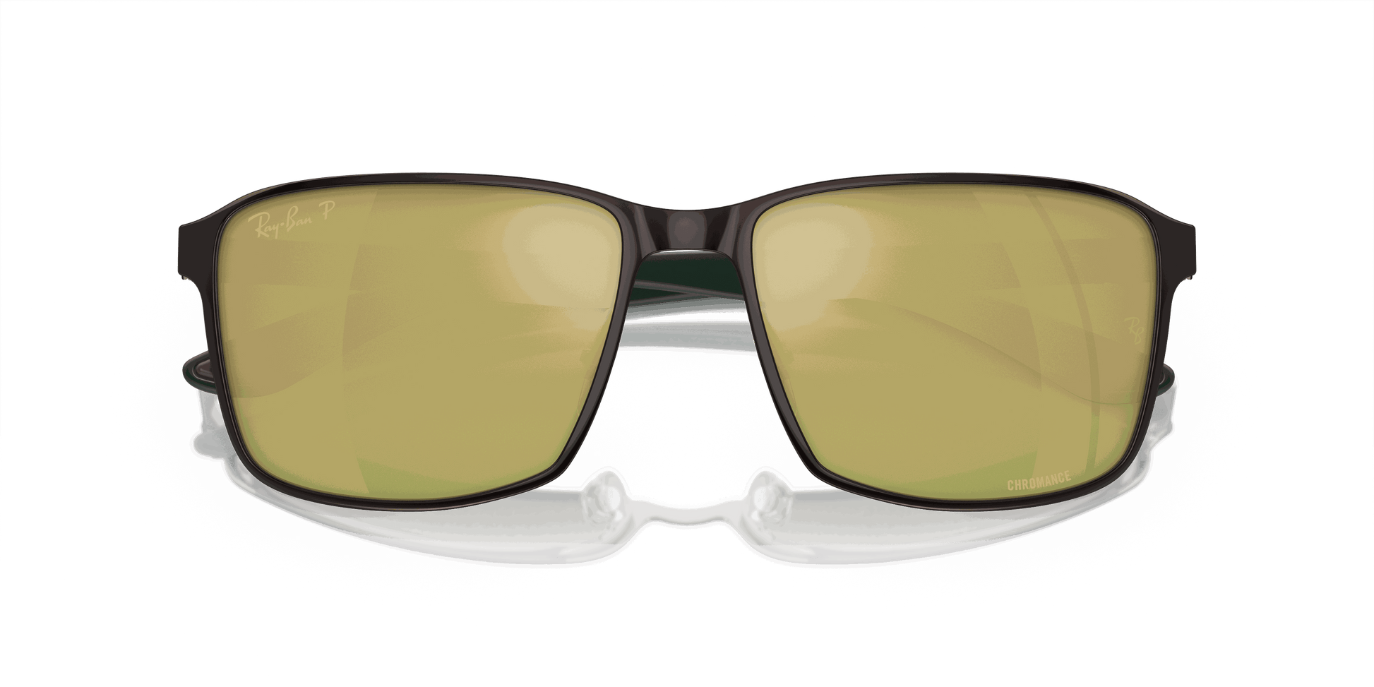 [Green/Gold Lenses, Polished Brown On Gunmetal Frame]