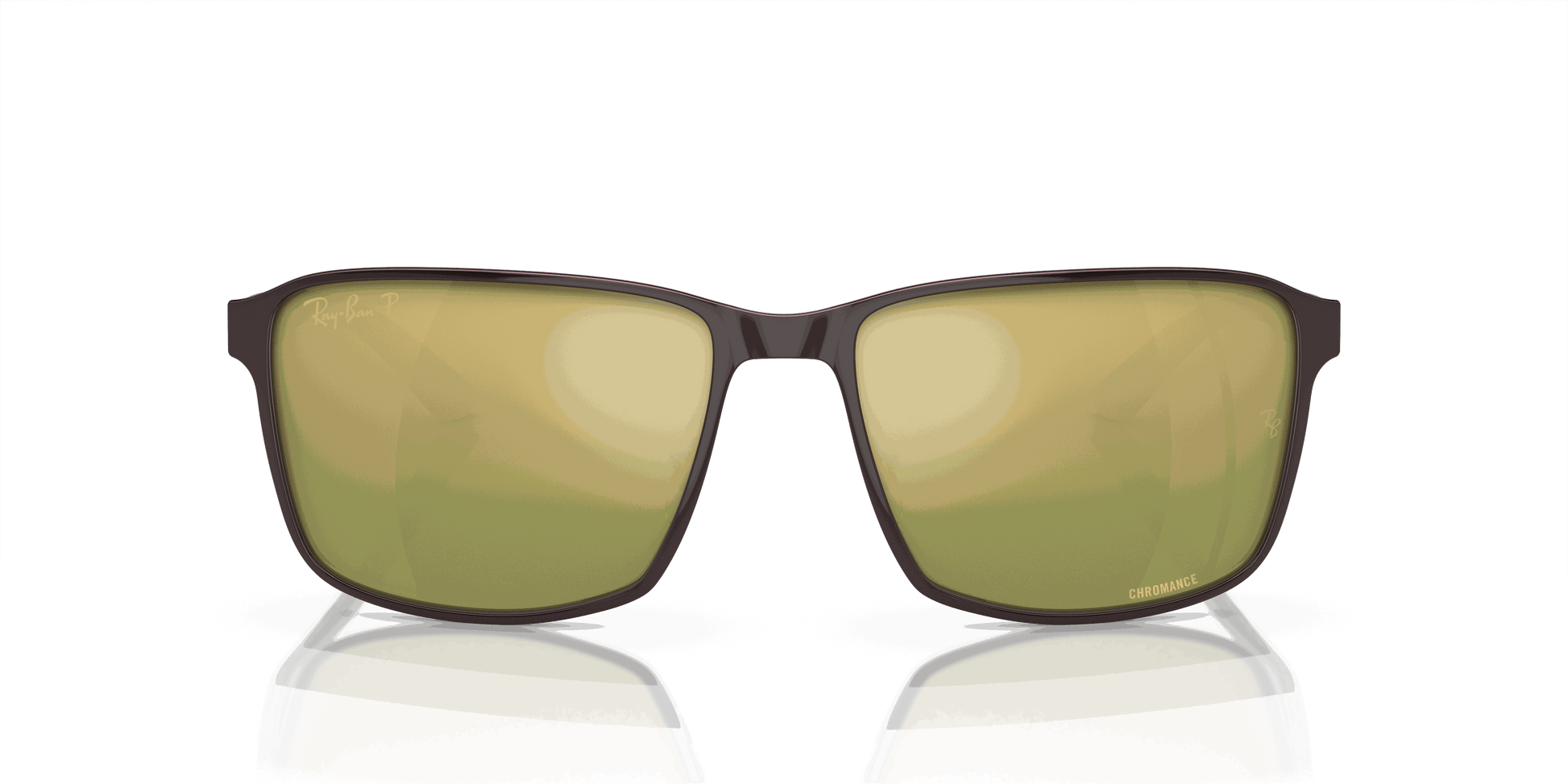 [Green/Gold Lenses, Polished Brown On Gunmetal Frame]