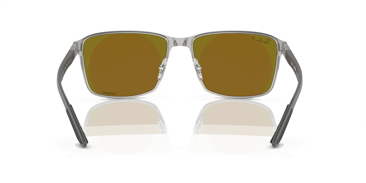 [Blue Lenses, Polished Black On Silver Frame]