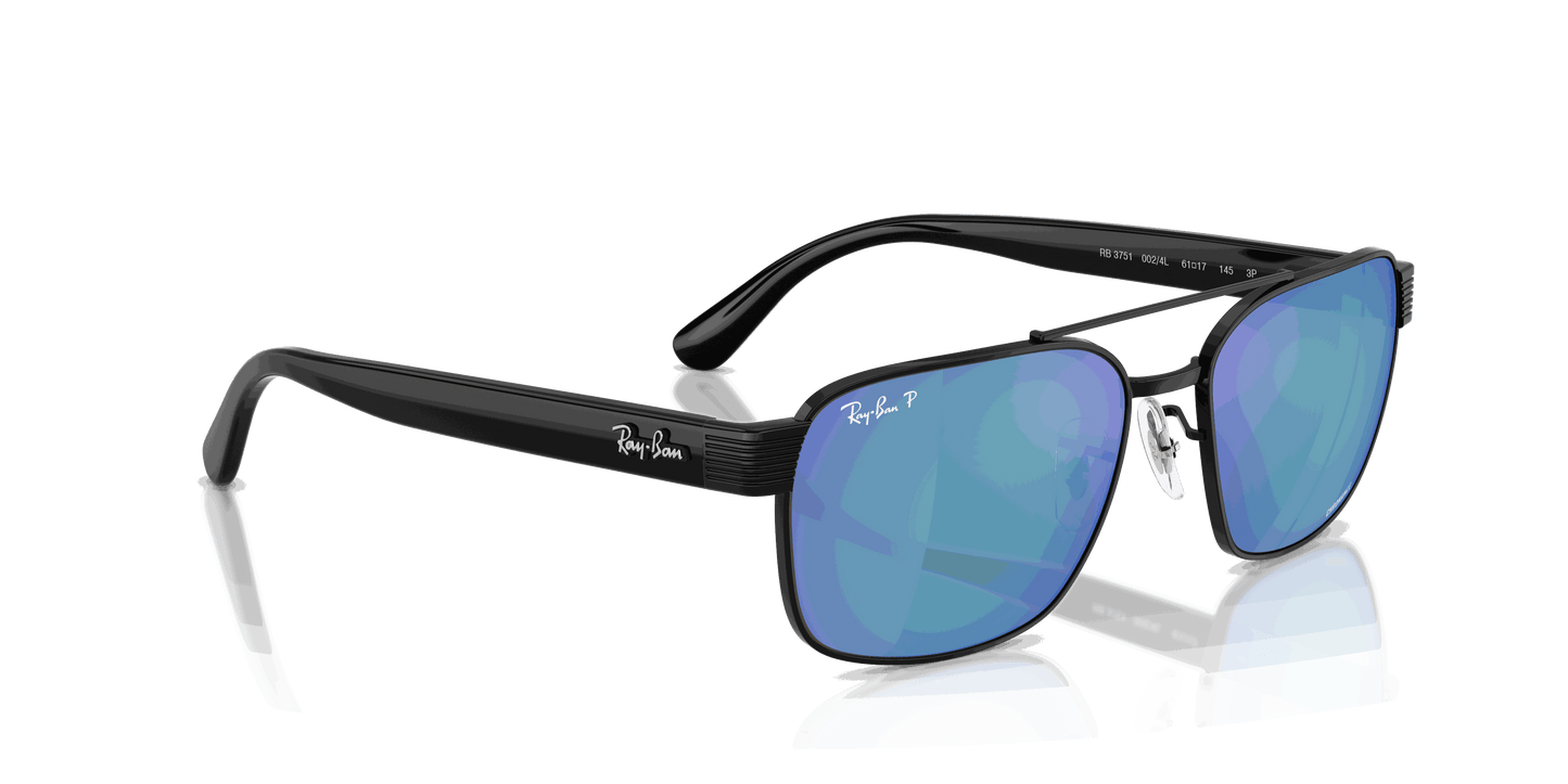 [Polar Grey Mirror Blue Lenses, Polished Black Frame]