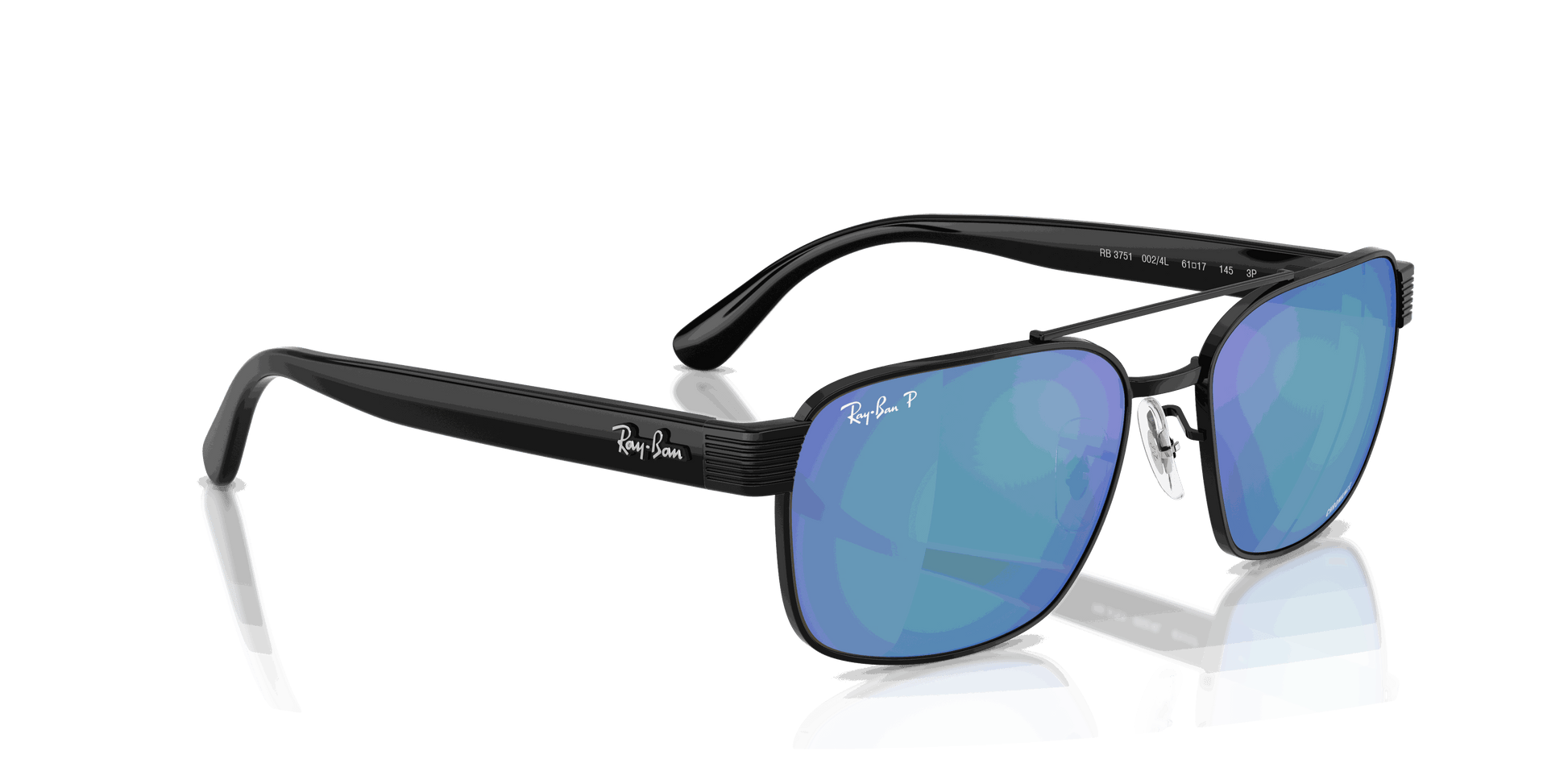 [Polar Grey Mirror Blue Lenses, Polished Black Frame]