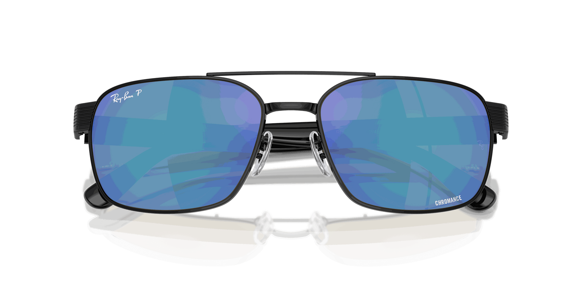 [Polar Grey Mirror Blue Lenses, Polished Black Frame]
