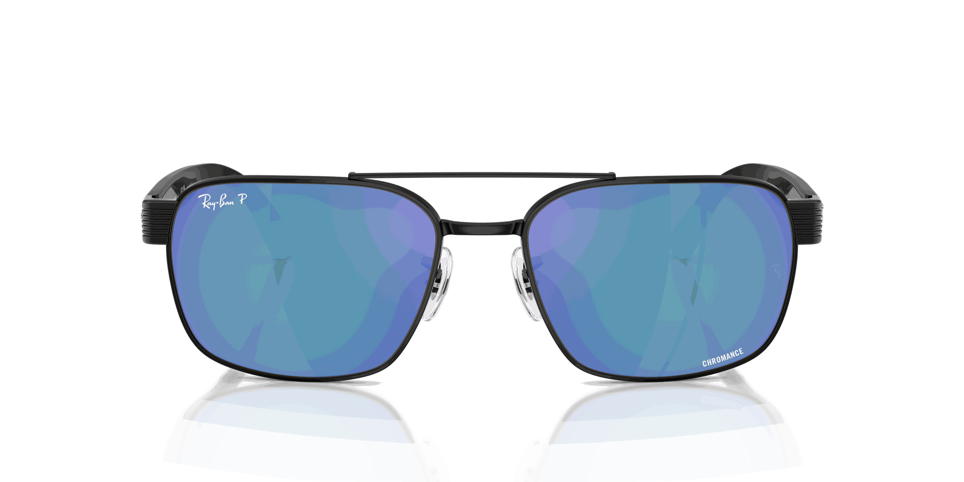 [Polar Grey Mirror Blue Lenses, Polished Black Frame]