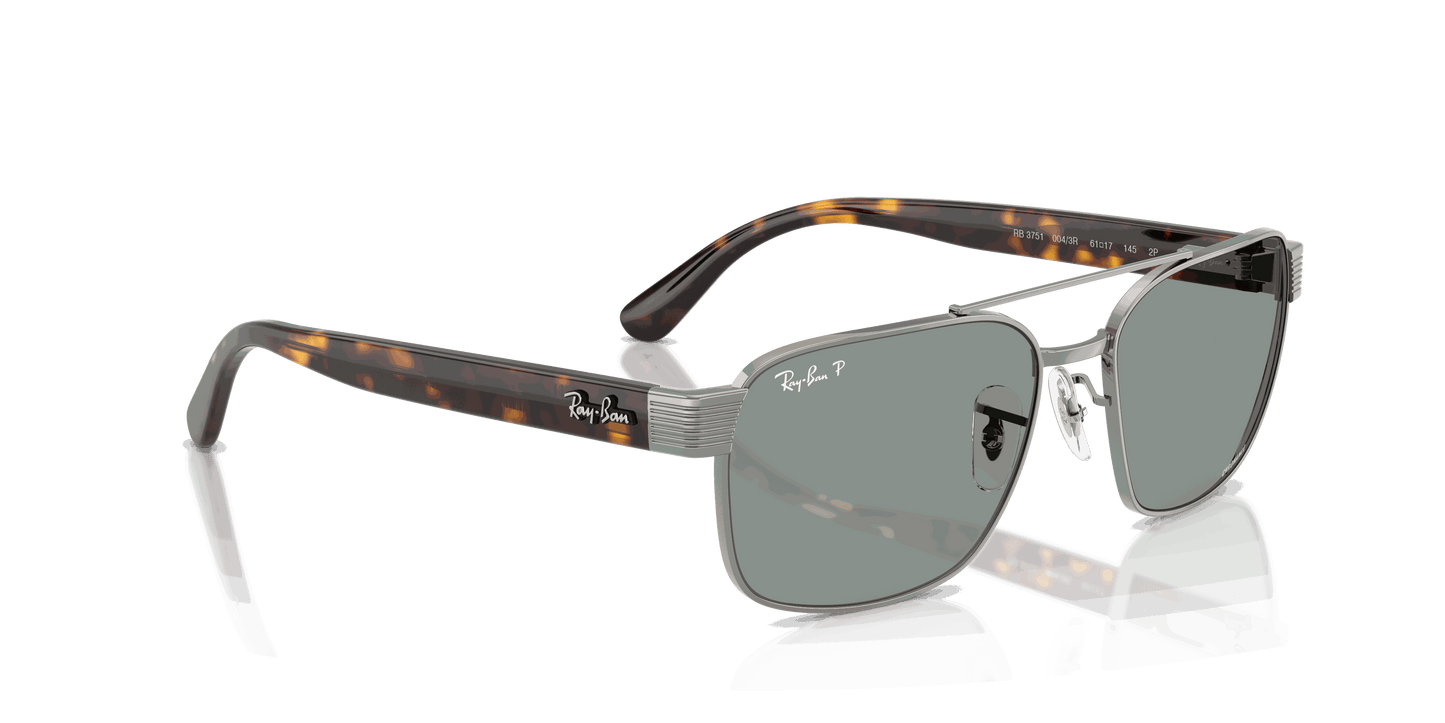 [Polarized Light Blue Lenses, Polished Gunmetal Frame]