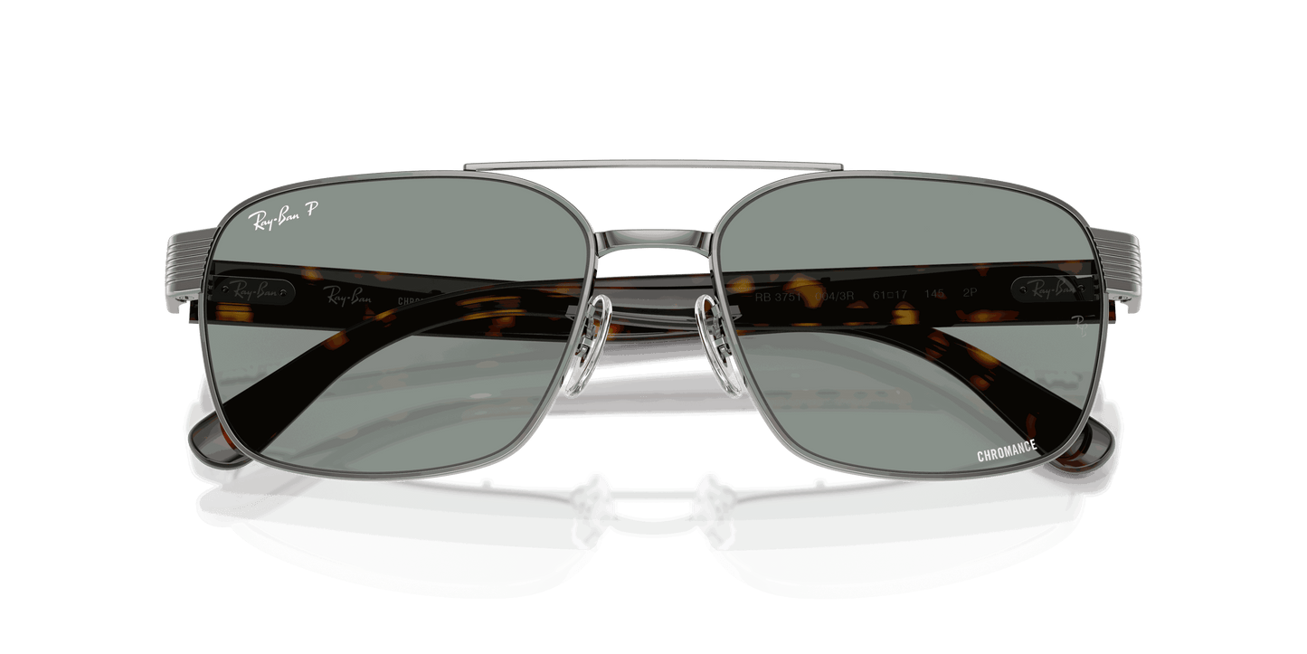 [Polarized Light Blue Lenses, Polished Gunmetal Frame]