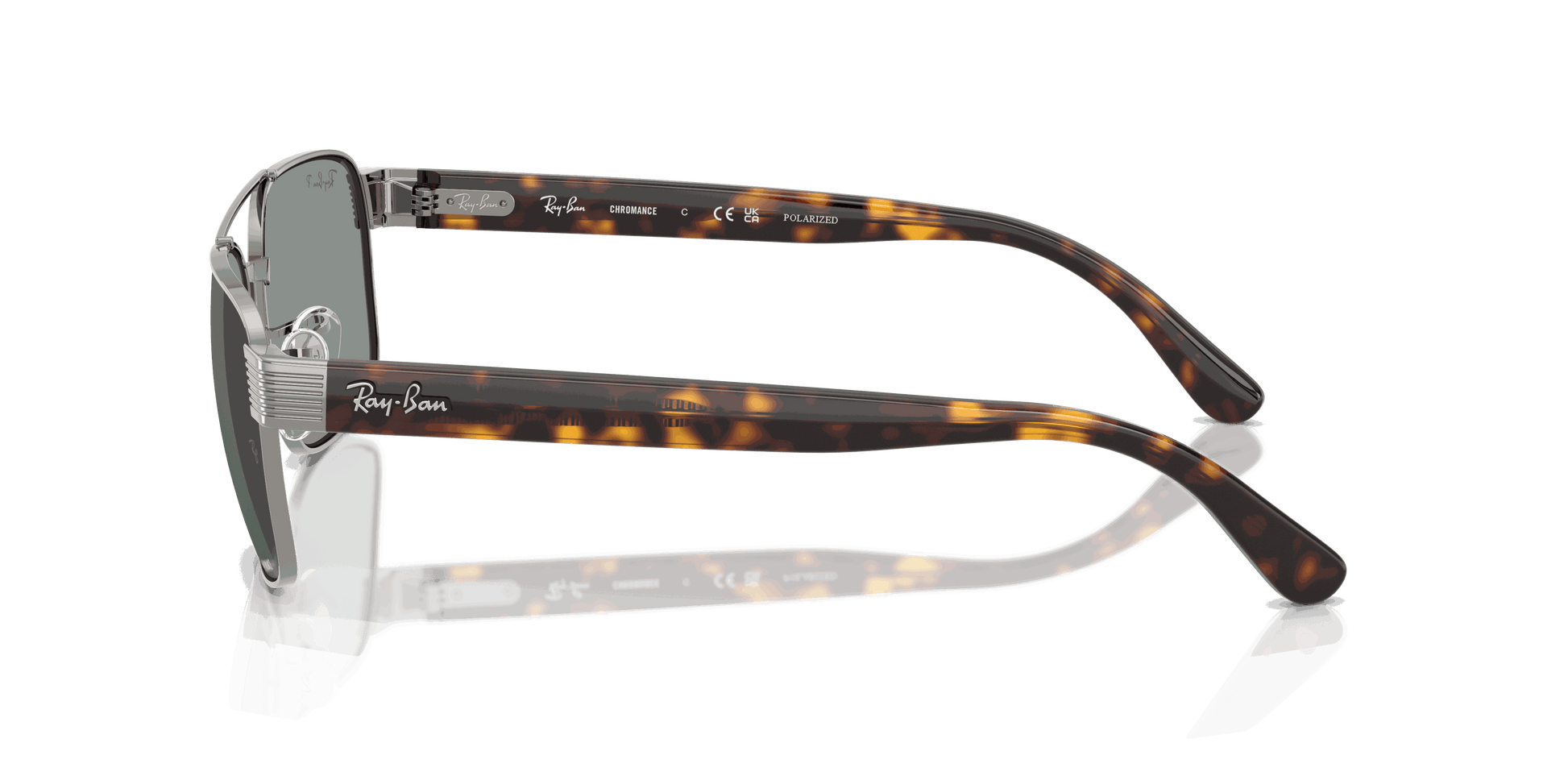 [Polarized Light Blue Lenses, Polished Gunmetal Frame]