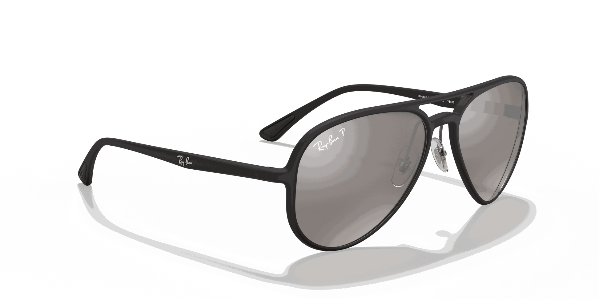 [Silver Lenses, Matte Black Frame]